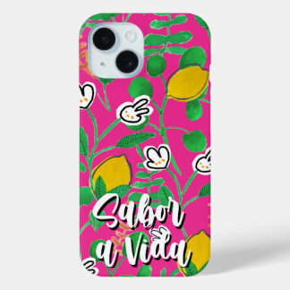 Coque Pour iPhone 15 lemon watercolor