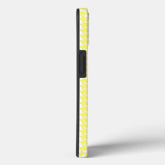 Coques Case-Mate iPhone Lemonade Modern Houndstooth avec nom (Verso / Droite)