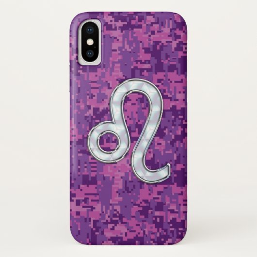 Coques Case-Mate iPhone Léo Connexion Girl rose Fuchsia Camo numérique (Dos)