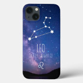 Coques Case-Mate iPhone Leo | Constellation Zodiaque personnalisée (Verso)