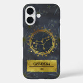 Coques Case-Mate iPhone Leo Dark Zodiac Astrologie : Noir & Or (Verso)