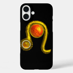 Coques iPhone 16 Plus LEO, Topaz jaune et or
