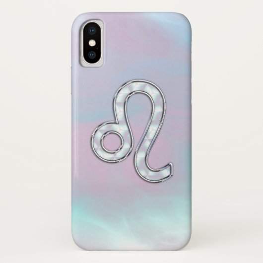 Coques Case-Mate iPhone Leo Zodiac Connexion Pastels Style Nacre Imprimer (Dos)