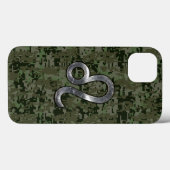 Coques Case-Mate iPhone Léo Zodiac Sign on Green Digital Camo (Verso (horizontal))