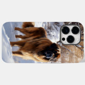 Coques Case-Mate iPhone Leonberger Laissez-le neiger Noël (Verso (horizontal))