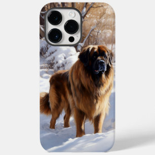 Coque Pour Pour iPhone 14 Pro Max Leonberger Laissez tomber la neige Noël