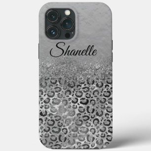 Case-Mate iPhone Case Léopard argenté brillant Personnalisé