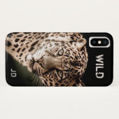 Coques Case-Mate iPhone Léopard Avec Monogramme (Dos (Horizontal))