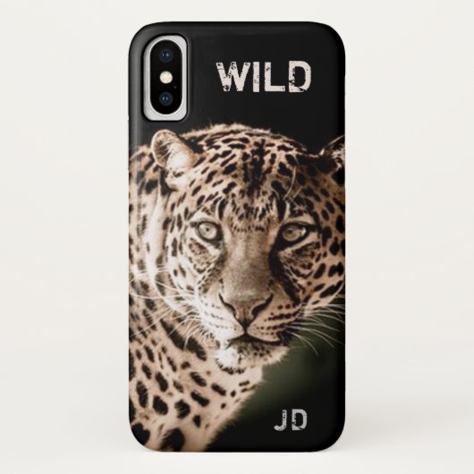 Coques Case-Mate iPhone Léopard Avec Monogramme (Dos)