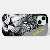 Coques Case-Mate iPhone Léopard avec nom de Personnaliser (Verso (horizontal))