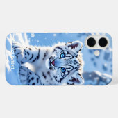 Coques Case-Mate iPhone Léopard bébé neige mignon fantasy (Verso (horizontal))