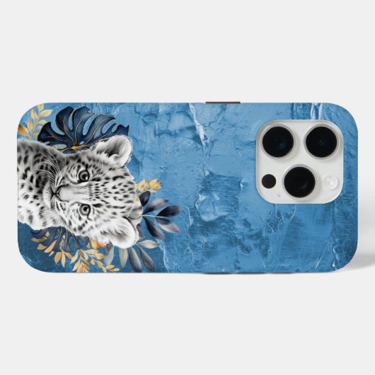Coques Case-Mate iPhone Leopard blanc (Verso (horizontal))