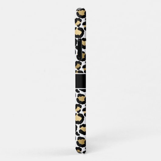 Coques Case-Mate iPhone Leopard blanc et or (Dos/Droite)