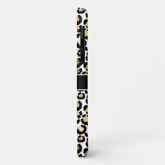 Coques Case-Mate iPhone Leopard blanc et or (Dos/Gauche)
