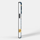 Coques Case-Mate iPhone Léopard bleu foncé et doré (Verso / Droite)