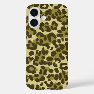 Coques iPhone 16 Leopard Camo Green