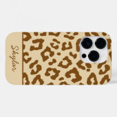Coques Case-Mate iPhone Leopard Cheetah Poster de animal Personnalisé Nom (Verso (horizontal))