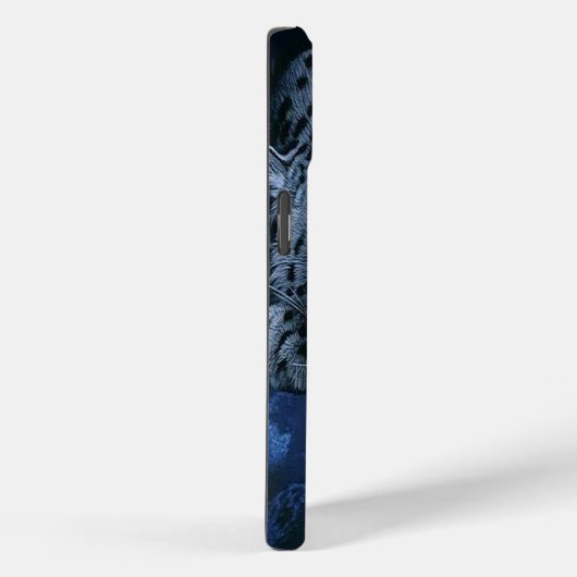 Coques Case-Mate iPhone Léopard de neige cosmique bleu mystique (Verso / Droite)