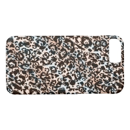 Coques Case-Mate iPhone leopard, fashionable, spotted, brown, beige, skin (Dos (Horizontal))
