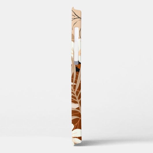 Coques Case-Mate iPhone Léopard fourrure tropicale feuille fleurs d'hibisc (Verso / Gauche)