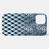 Coques Case-Mate iPhone Léopard Géométrique, Design de peau animale. (Verso (horizontal))