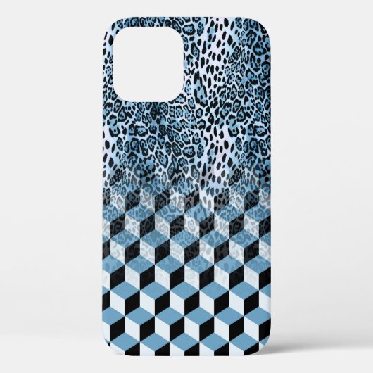 Coques Case-Mate iPhone Léopard Géométrique, Design de peau animale. (Verso)