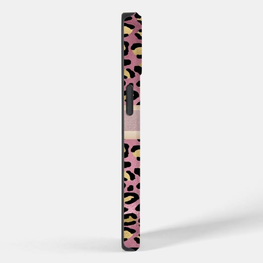 Coques Case-Mate iPhone Léopard Motif Monogram Rose Gold Black (Verso / Droite)