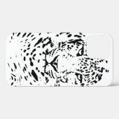 Coques Case-Mate iPhone Léopard Noir Blanc (Verso (horizontal))