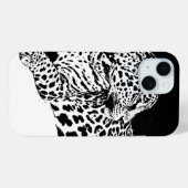 Coques Case-Mate iPhone Léopard noir et blanc (Verso (horizontal))