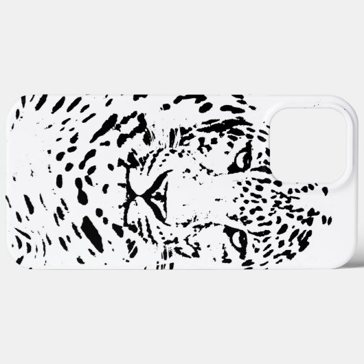 Coques Case-Mate iPhone Léopard noir et blanc (Verso (horizontal))