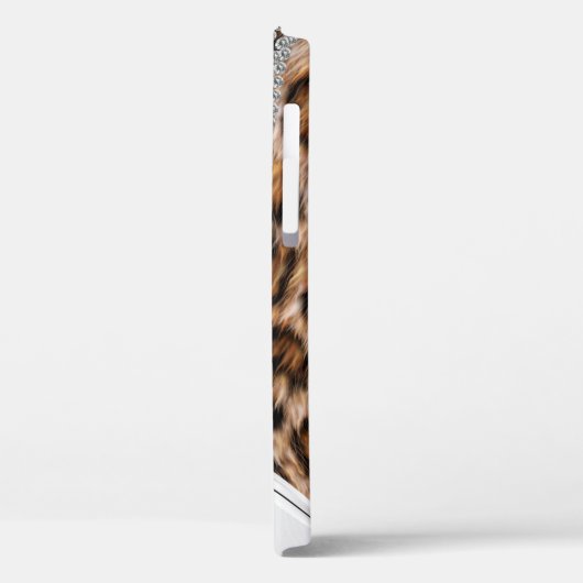 Coques Case-Mate iPhone Leopard Nom manuscrit Pearl Diamond Collier (Verso / Gauche)