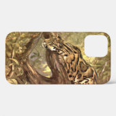 Coques Case-Mate iPhone Leopard nuageux par CE Swan, Animaux sauvages Vint (Verso (horizontal))