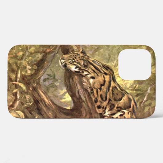 Coques Case-Mate iPhone Leopard nuageux par CE Swan, Animaux sauvages Vint (Verso (horizontal))
