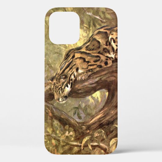 Coques Case-Mate iPhone Leopard nuageux par CE Swan, Animaux sauvages Vint (Verso)