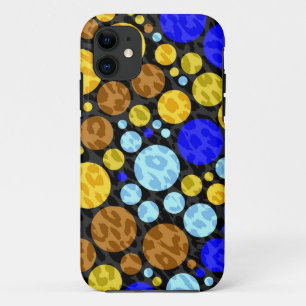 Etui iPhone Case-Mate Leopard Retro Pois   Aqua bleu jaune