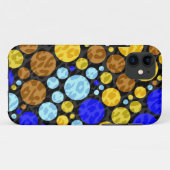 Coques Case-Mate iPhone Leopard Retro Pois | Aqua bleu jaune (Dos (Horizontal))
