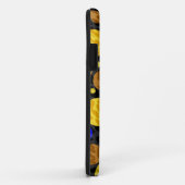 Coques Case-Mate iPhone Leopard Retro Pois | Aqua bleu jaune (Dos/Droite)