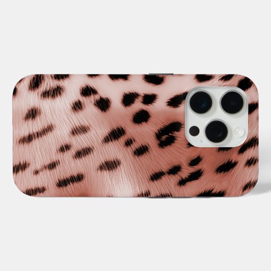Coques Case-Mate iPhone Léopard rose rose (Verso (horizontal))