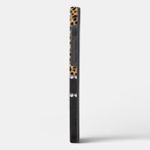 Coques Case-Mate iPhone Leopard Spot Rhinestone Diamonds Ajouter un nom (Verso / Gauche)