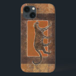 Coques Pour iPhone Léopard sur l'arrière - plan d'orange et de brun<br><div class="desc">Le Normand Wyatt a une collection extraordinaire d'art capturer la beauté des animaux. L'arrière - plan est Afrique-orienté,  avec les oranges pointues et les bruns et le dessin d'un léopard sur lui se mélange parfaitement avec lui. Appréciez la nature la plus fine avec cette image aujourd'hui.</div>