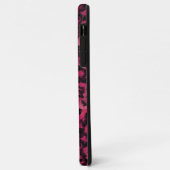 Coques Case-Mate iPhone Léopard tacheté rose vif et noir (Dos/Gauche)