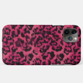 Coques Case-Mate iPhone Léopard tacheté rose vif et noir (Dos (Horizontal))