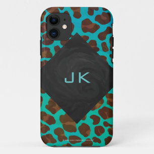 Coque Case-Mate Pour iPhone Léopard Turquoise et Brown