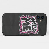 Coques Case-Mate iPhone Leopard Wild Me Noir et rose chaud (Dos (Horizontal))