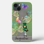 Coques Case-Mate iPhone Leprechaun & Shamrock (Verso)