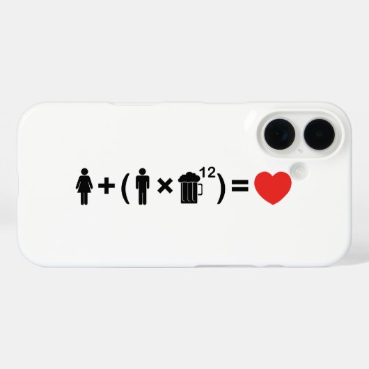Coques Case-Mate iPhone L'équation d'amour pour les hommes (Verso (horizontal))
