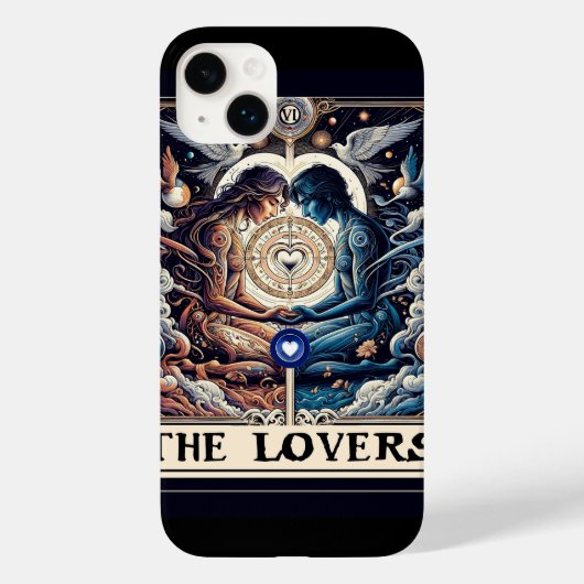 Coques Case-Mate iPhone LES AMANTS Tarot Céleste Homme & Femme Âmes Sœurs (Verso)