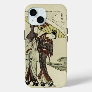 Coque Pour iPhone 15 Les amoureux sous un parapluie
