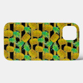 Coques Case-Mate iPhone Les Ananas D'Or Sur Les Grilles (Verso (horizontal))