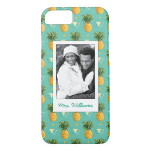 Coques Pour iPhone Les ananas géométrique ajoutent votre photo et